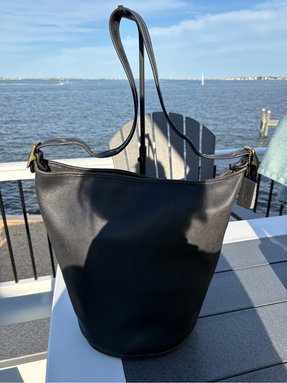 Coach | Vtg. Duff Sac Large | Black Leather Bucket Shoulder Bag